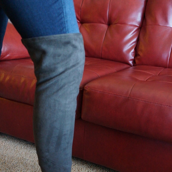 Ash  As-Elisa Over-Knee Gray Boots - Picture 3 of 5